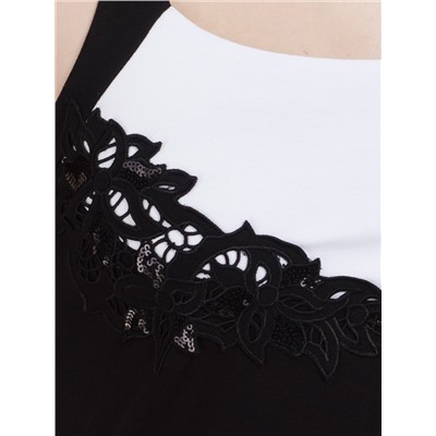 Платье Lisca 49197, черный, белый