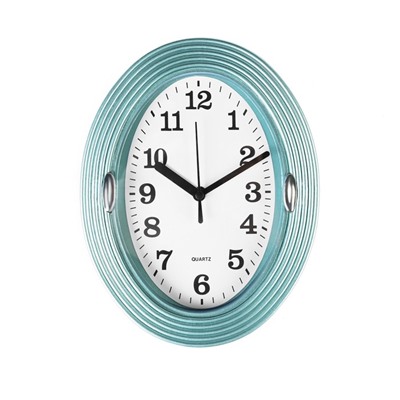 Часы настенные, серия: Классика, "Бенедатта", 19 х 22 см, бирюзовые