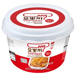 Рисовые палочки Токпокки в остро-сладком соусе Sweet&Spicy Yopokki в чашке, Корея, 210 г Акция