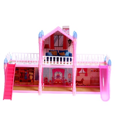 Дом для кукол «Сказочная жизнь на вилле» с куклой, питомцами и аксессуарами, свет