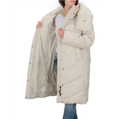 2108 LT.BEIGE Пальто зимнее женское (200 гр .холлофайбер)