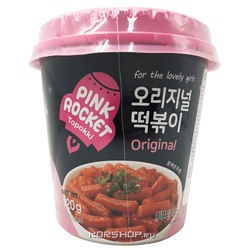 Рисовые клецки в оригинальном соусе Pink Rocket, Корея, 120 г Акция