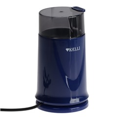 Кофемолка KELLI  KL-5112, электрическая, ножевая, 300 Вт, 70 г, синяя