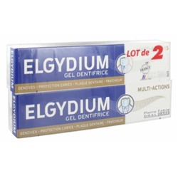 Elgydium Gel Dentifrice Multi-Actions Lot de 2 x 75 ml