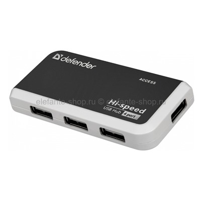 Разветвитель HUB USB 2.0 Defender Quadro Infix 4Port Black (UM)