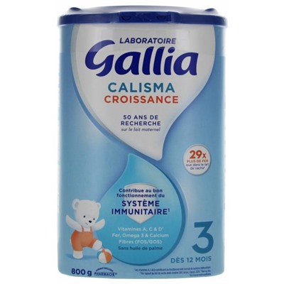 Gallia Calisma Croissance 3?me ?ge +12 Mois 800 g