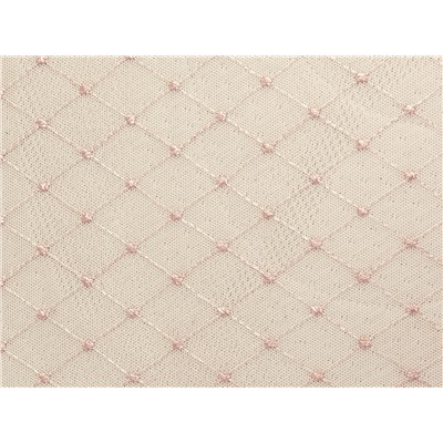 Тюль Elza B11977-007, молочный с розовой вышивкой (df-200554-gr)