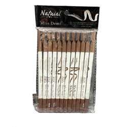 Набор карандашей для глаз с щеточкой Miss Demi Natural (упаковка 12шт)