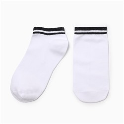 Носки мужские укороченные, цвет белый/черный, р-р 29