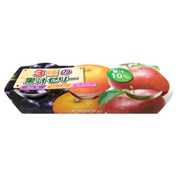 Желе с натуральными фруктами Ассорти (виноград, апельсин, яблоко) Sun Star, Япония, 285 г. Акция
