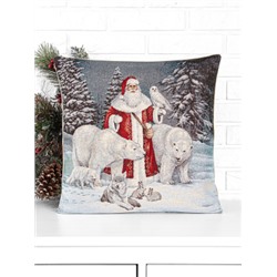 Дед мороз и Белые медведи Наволочка 45х45 см