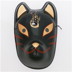 Карнавальная маска "Лисица аниме", цвет чёрный