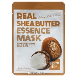 Тканевая маска для лица с маслом ши Real Shea Butter Essence Mask FarmStay, Корея, 23 мл Акция