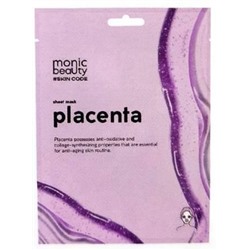 MONIC BEAUTY Skin Code Тканевая маска для лица Плацента 25мл (*10)