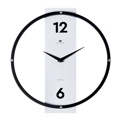 Часы настенные, серия: Интерьер, плавный ход, d-30.5 см, белые