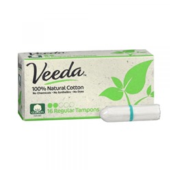 Тампоны Veeda Regular Tampons из натурального хлопка без аппликатора