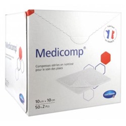 Hartmann Medicomp Compresses en Non-Tiss? St?riles 10 x 10 cm 50 x 2 PCS
