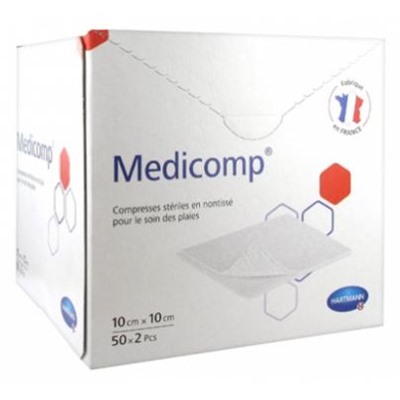 Hartmann Medicomp Compresses en Non-Tiss? St?riles 10 x 10 cm 50 x 2 PCS