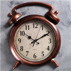 Часы настенные, серия: Интерьер, "Большой будильник", плавный ход, 38 х 28 см