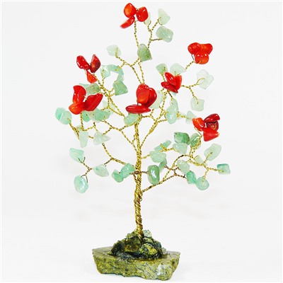 Букет роз из коралла и авантюрина - цветы из камня - для ОПТовиков