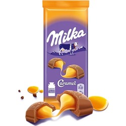Шоколад молочный Milka Карамель 85гр