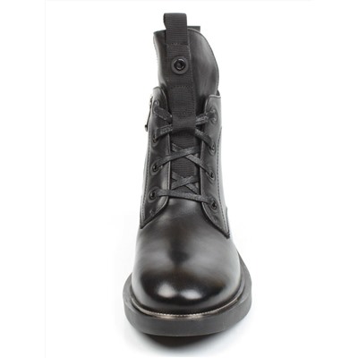 01-CXR-33-CA677-21B100M BLACK Ботинки демисезонные женские (натуральная кожа, байка)