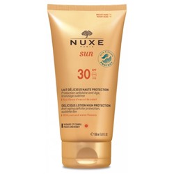Nuxe Sun Lait D?licieux Haute Protection Visage et Corps SPF30 150 ml