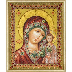КС-048 для изготовления картины со стразами "Икона Божьей Матери Казанская"