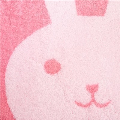 Полотенце махровое Крошка Я «Зайка» 70*140 см, цвет розовый, 100% хлопок, 380 г/м2