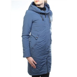 7789 GRAY/BLUE Пальто женское демисезонное (100 гр. синтепон)