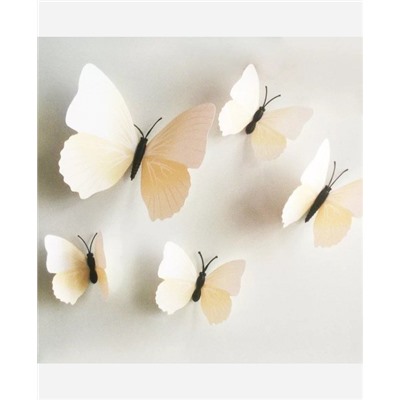 Набор "Бабочки объемные" 12 шт из картона. Цвет белый 9046189