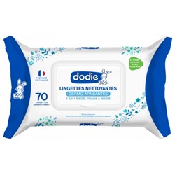 Dodie Lingettes Nettoyantes Dermo-Apaisantes 70 Lingettes