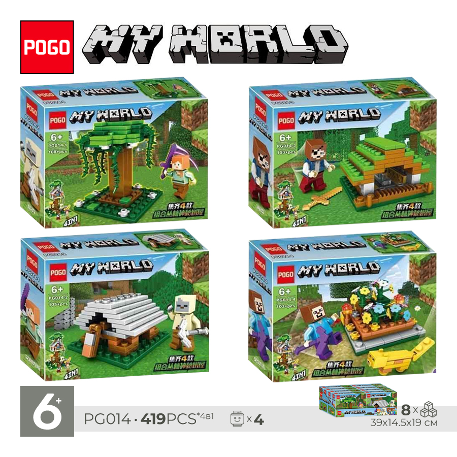 Конструктор POGO My World: Домик на дереве 4в1, 8шт в уп., 419 дет. в  наборе (PG014) купить, отзывы, фото, доставка - Покупки-просто58