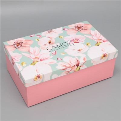 Коробка подарочная «Цветы», 32.5 х 20 х 12.5 см