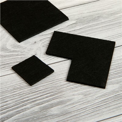 Накладка мебельная ТУНДРА, 85 х 85 мм, квадратная, черная, 2 шт.