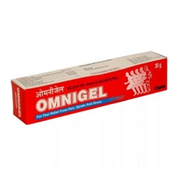 Мазь для суставов "Омнигель" Omnigel , 30 гр, Противопоказания: 
Повышенная чувствительность к компонентам., Способ применения: