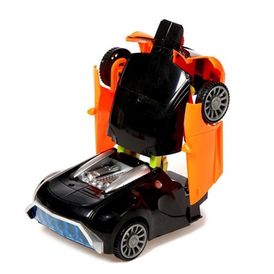 Робот радиоуправляемый «Спорткар», трансформируется, работает от батареек, цвета МИКС