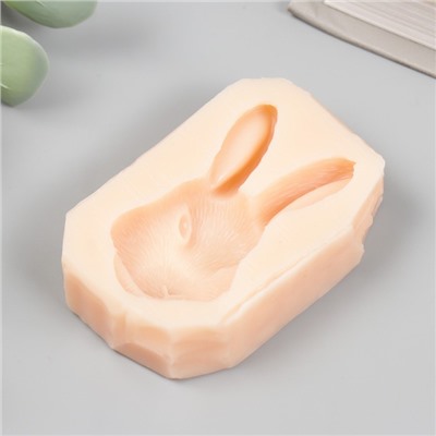 Молд силиконовый "Морда зайца" 5,5 см