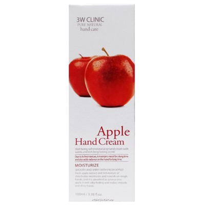 Крем для рук с экстрактом яблока 3W Clinic, Корея, 100 мл Акция
