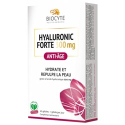 Biocyte Hyaluronic Forte 300 mg Anti-?ge 30 G?lules + 1 Bracelet Offert