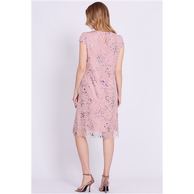 Платье Bazalini 4718 розовый блестки