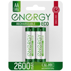 Аккумулятор Energy Eco NIMH-2600-HR6/2B (АА)