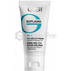 GiGi Bioplasma Azelaic Cream 15% (For Oily Skin)/  Терапевтический  крем 15% азелаиновой кислоты для жирной и проблемной кожи 30мл
