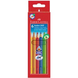 Цветные карандаши Jumbo Grip, набор цветов, в картонной коробке, 6 шт.