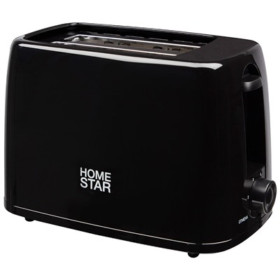 Тостер HomeStar HS-1015, цвет: черный, 650 Вт
