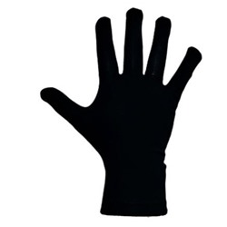 Перчатки ХБ черные с начесом 10пар