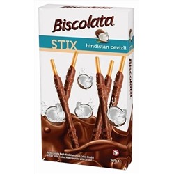 Шоколадные палочки Biscolata с молочным шоколадом и кокосовой стружкой 32гр