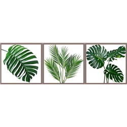 Тропические листья к-т из трех картин 30*30 см