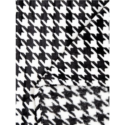 Плед Фланель Absolute Гусиная лапка, чёрно-белый (tr-201484-gr)