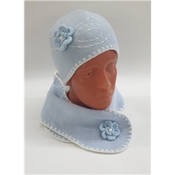 Комплект (шапка + шарф) ГУ-22-69, голубой